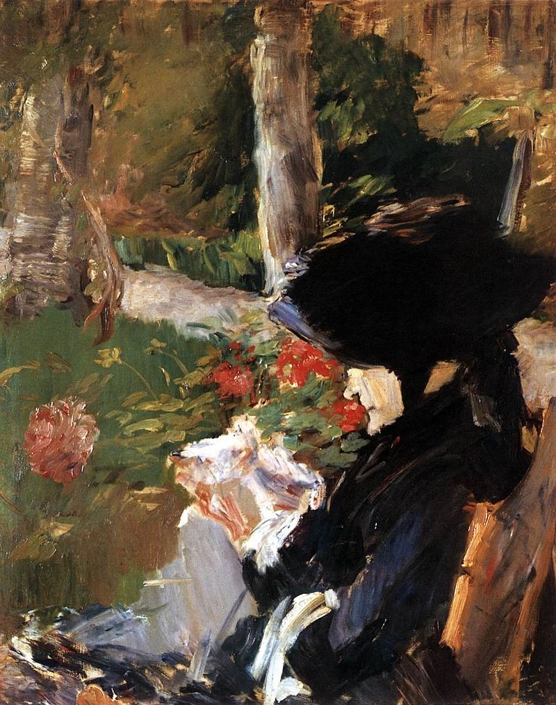  180-Édouard Manet, La madre di Manet nel giardino di Bellevue, 1880 